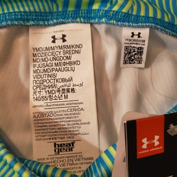 Under Armour Girls Heat Gear Leggings M NWT - Picture 3 of 3
